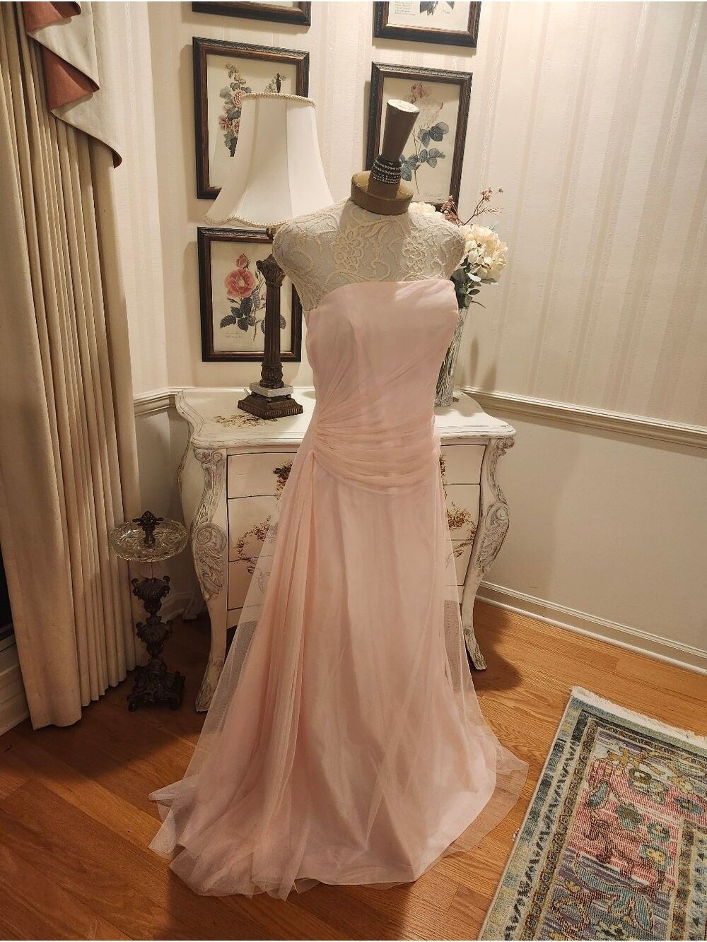 Blush Ballet Slipper Pink Vera Wang Y2K Evening Bridesmaid Gown 6